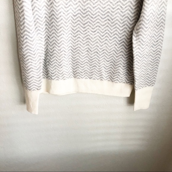 J. CREW mock neck button herringbone alpaca blend sweater S - Picture 5 of 11